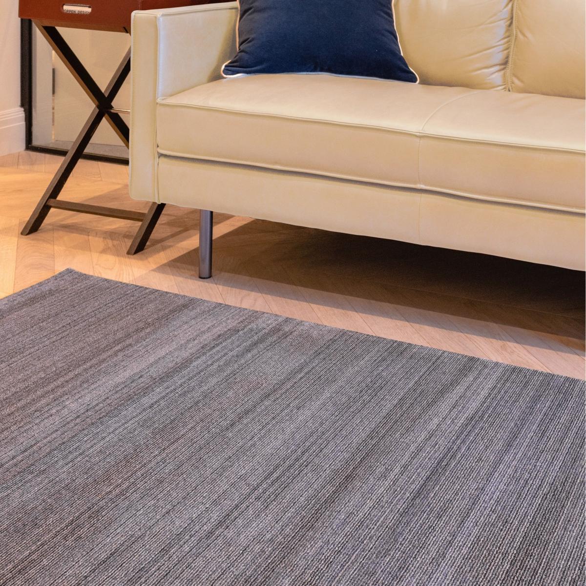 Uni Abstract Striped UNI903 Rugs in Grey – image 2