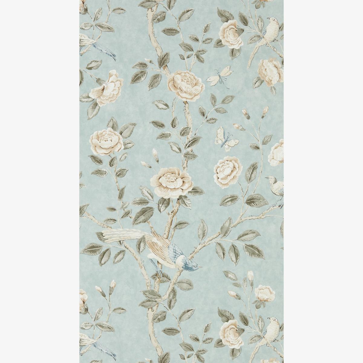 Andhara Floral Wallpaper 216797 by Sanderson in Dove Cream Roll