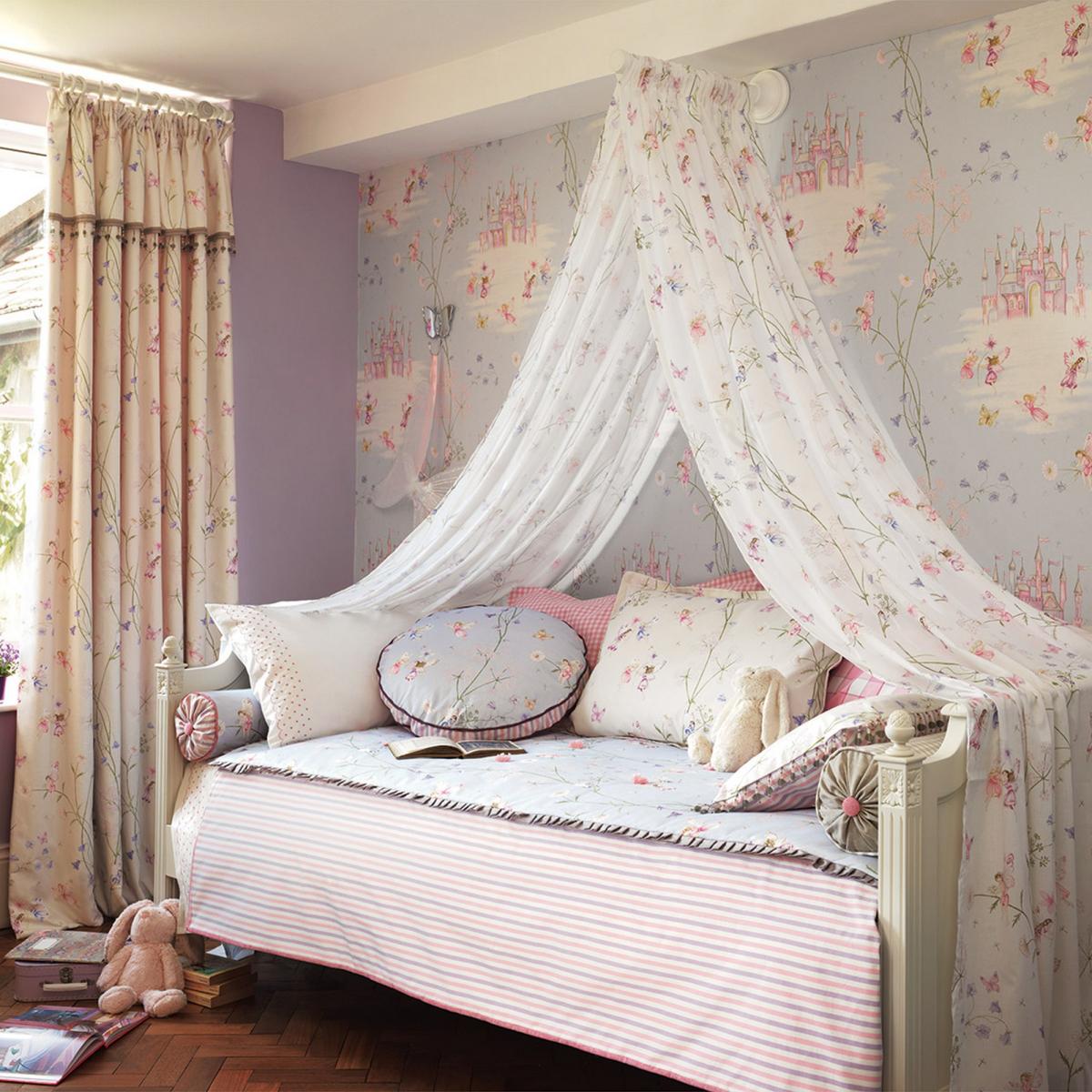 Fairy Castle Wallpaper 214045 by Sanderson in Blue Roll – image 3