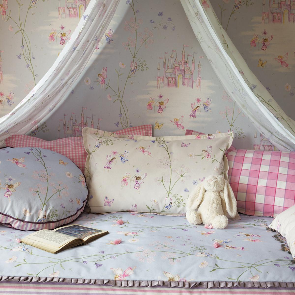Fairy Castle Wallpaper 214045 by Sanderson in Blue Roll – image 4