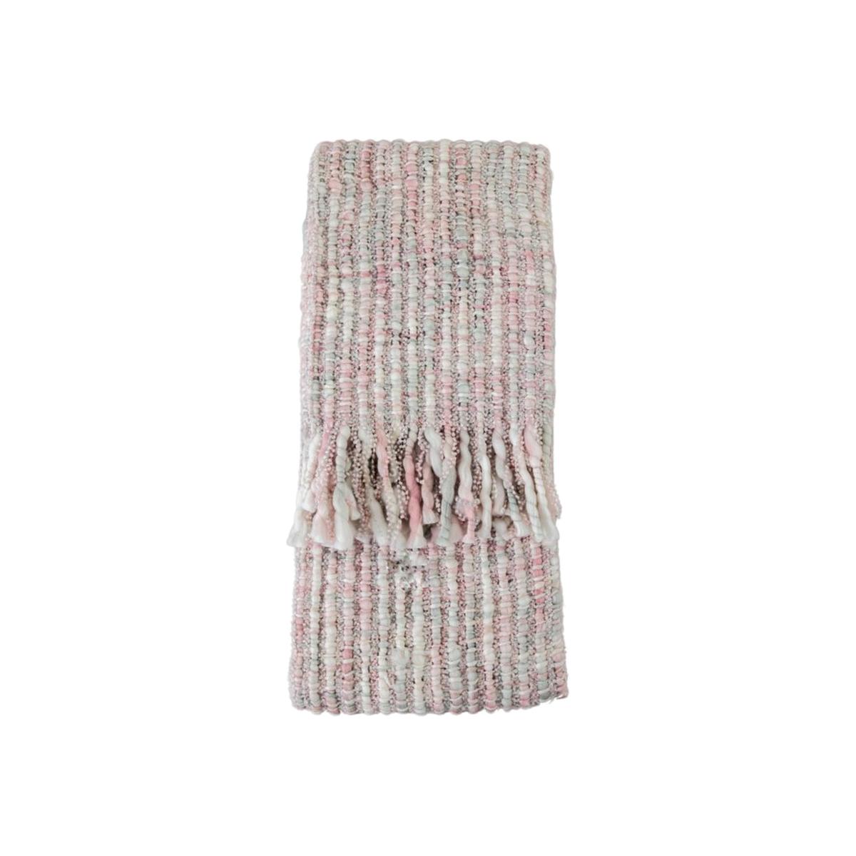 Flora Space Dyed Kilburn & Scott Throw in Blush Pink 130x170cm