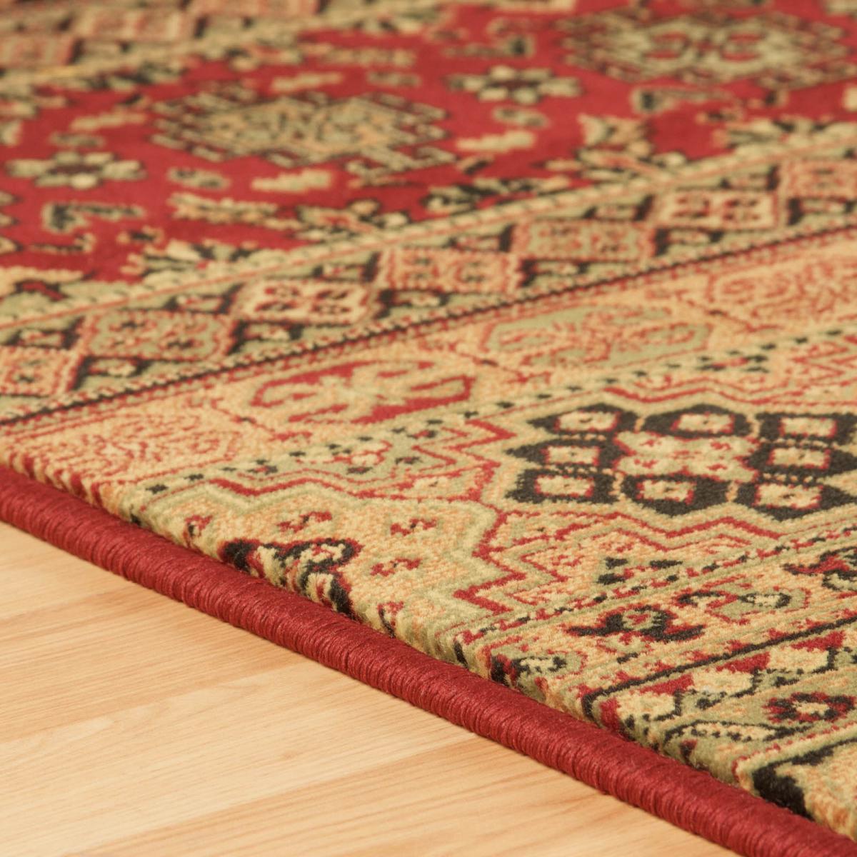 Kendra 135R Traditional Persian Stripe Rugs in Red 240x340cm – image 2