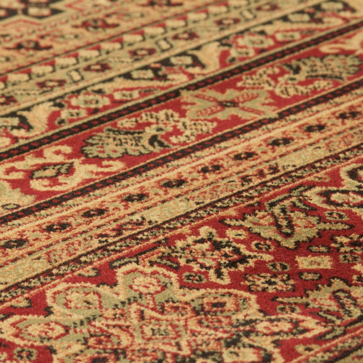 Kendra 135R Traditional Persian Stripe Rugs in Red 240x340cm – image 3