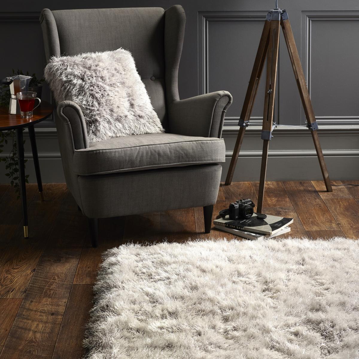 Extravagance Shaggy Rugs in Silver – image 2