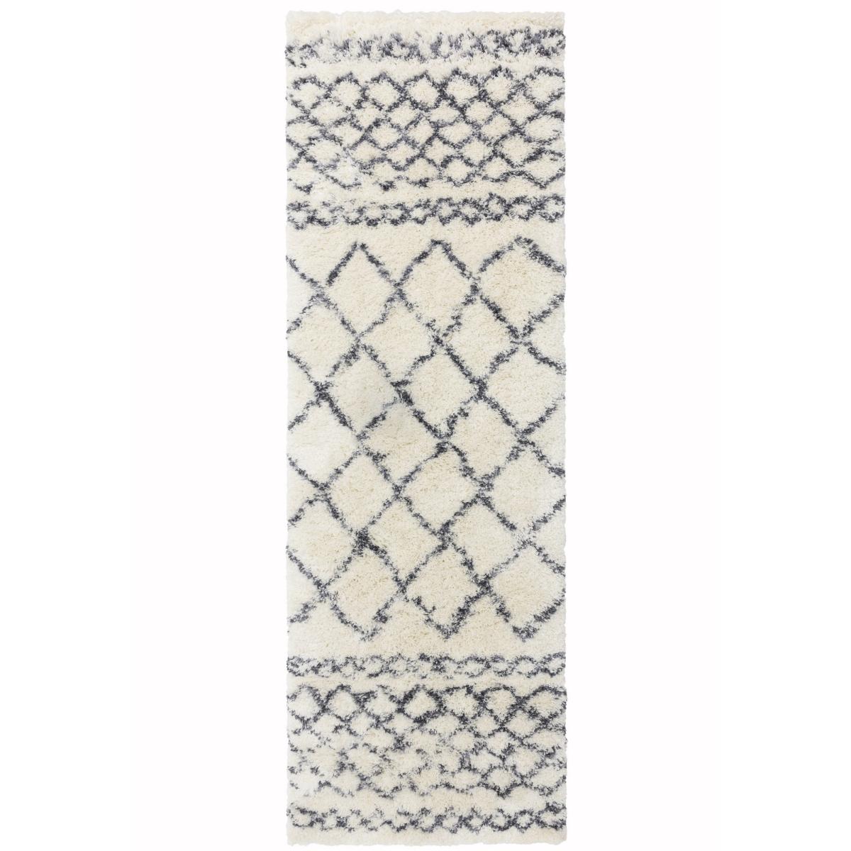 Alto Moroccan Boho Scandi Runner Rugs in AL02 Cream Grey 80x240cm – image 4