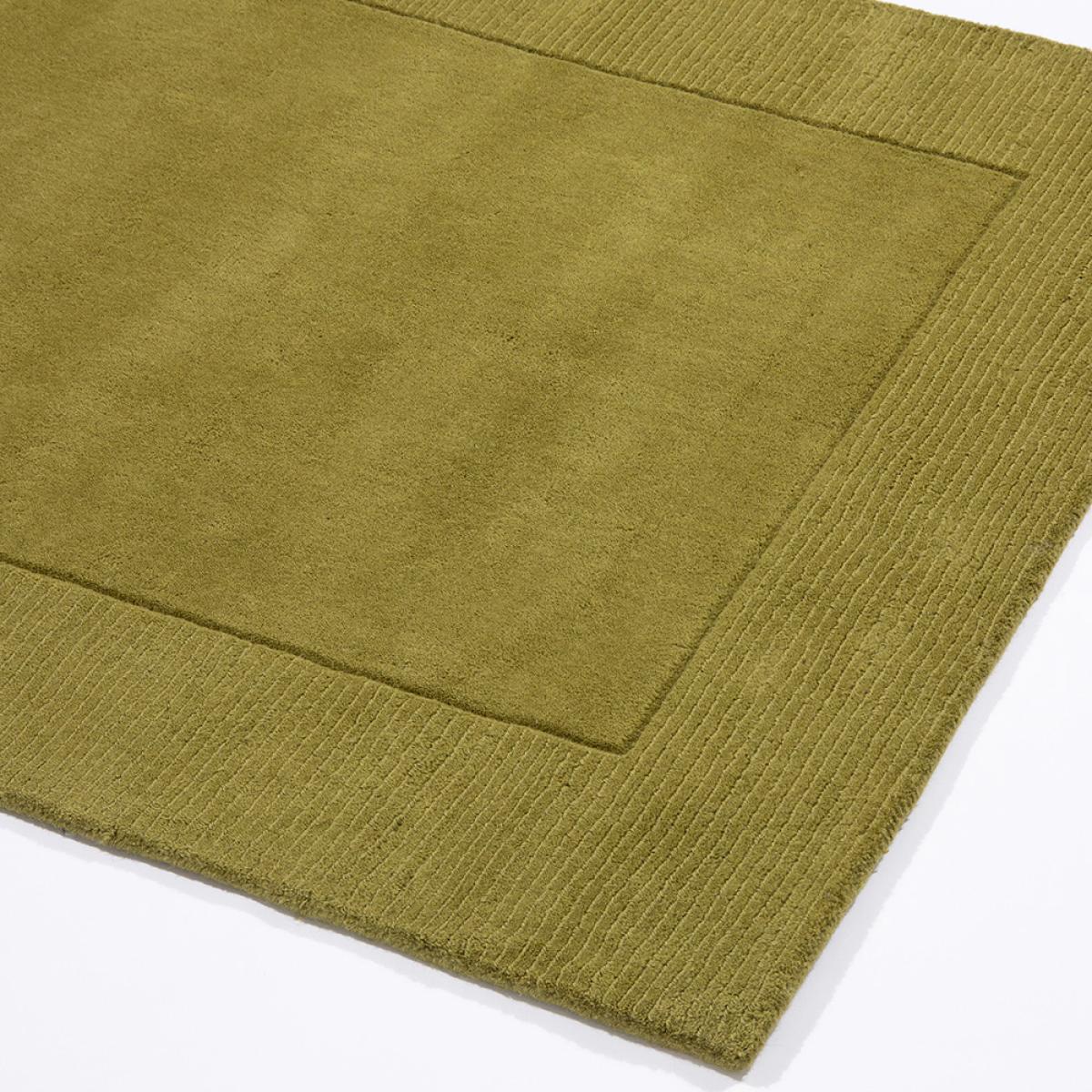 Esme Mayfair Plain Carved Wool Rugs in Olive Green&nbsp;120x170cm – image 2