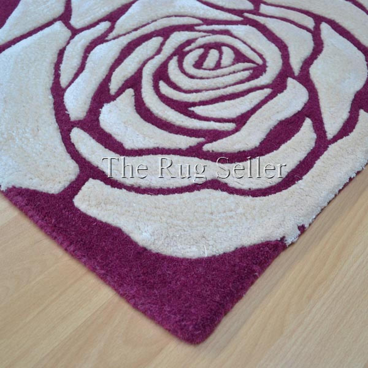 Chelsea Darcy Floral Wool Rugs in Plum – image 2