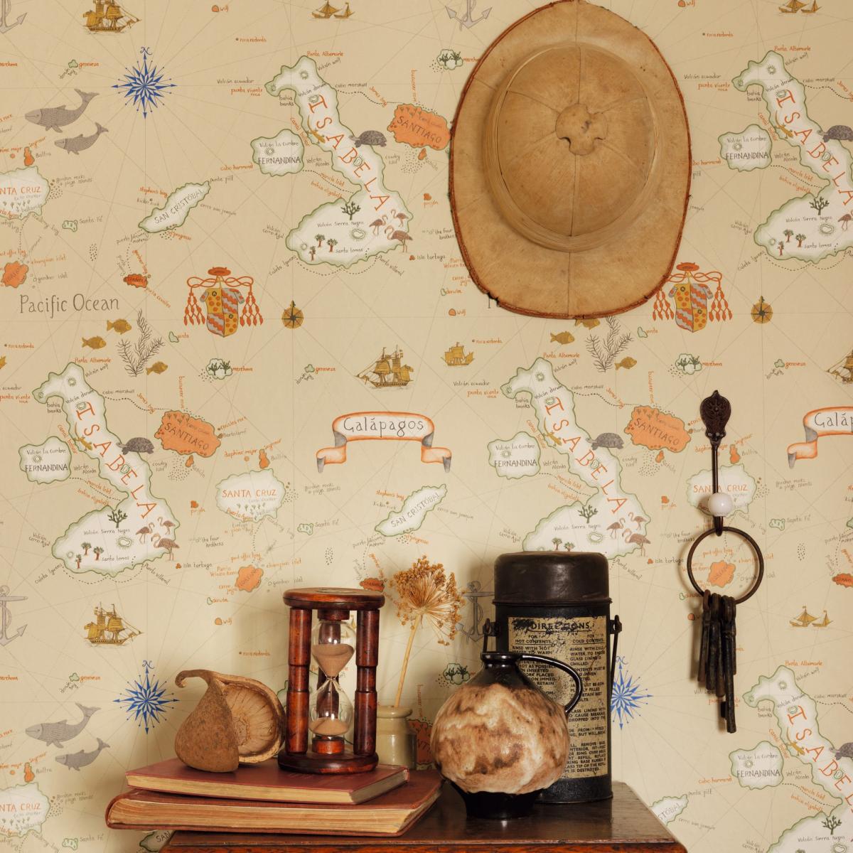 Galapagos Wallpaper 213362 by Sanderson in Parchment White&nbsp;Roll – image 2