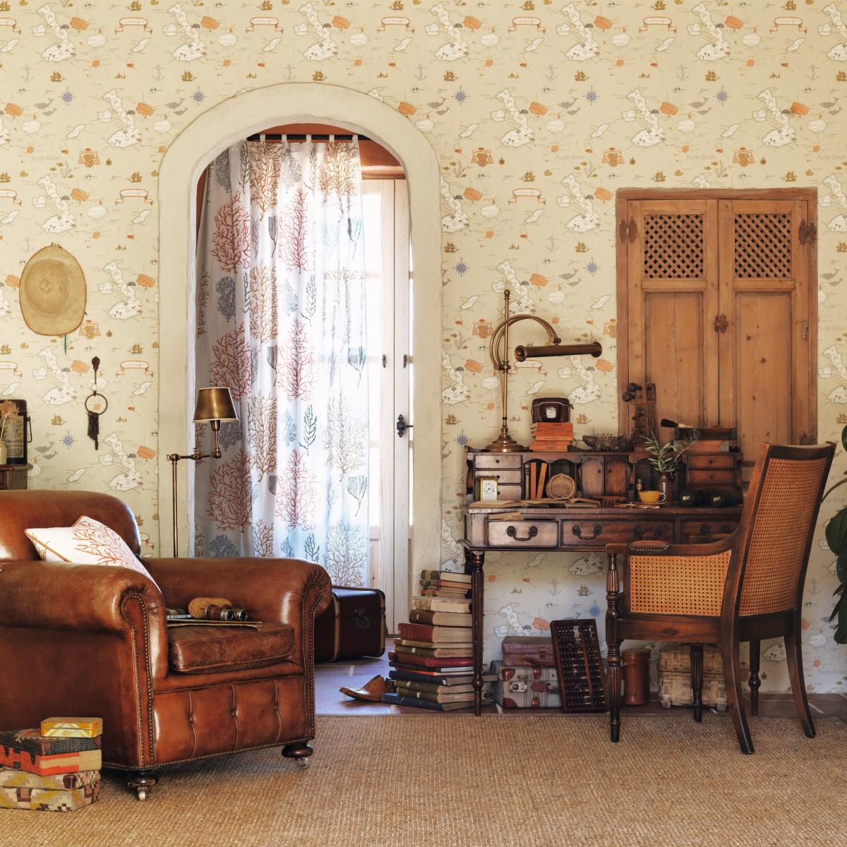 Galapagos Wallpaper 213362 by Sanderson in Parchment White&nbsp;Roll – image 3