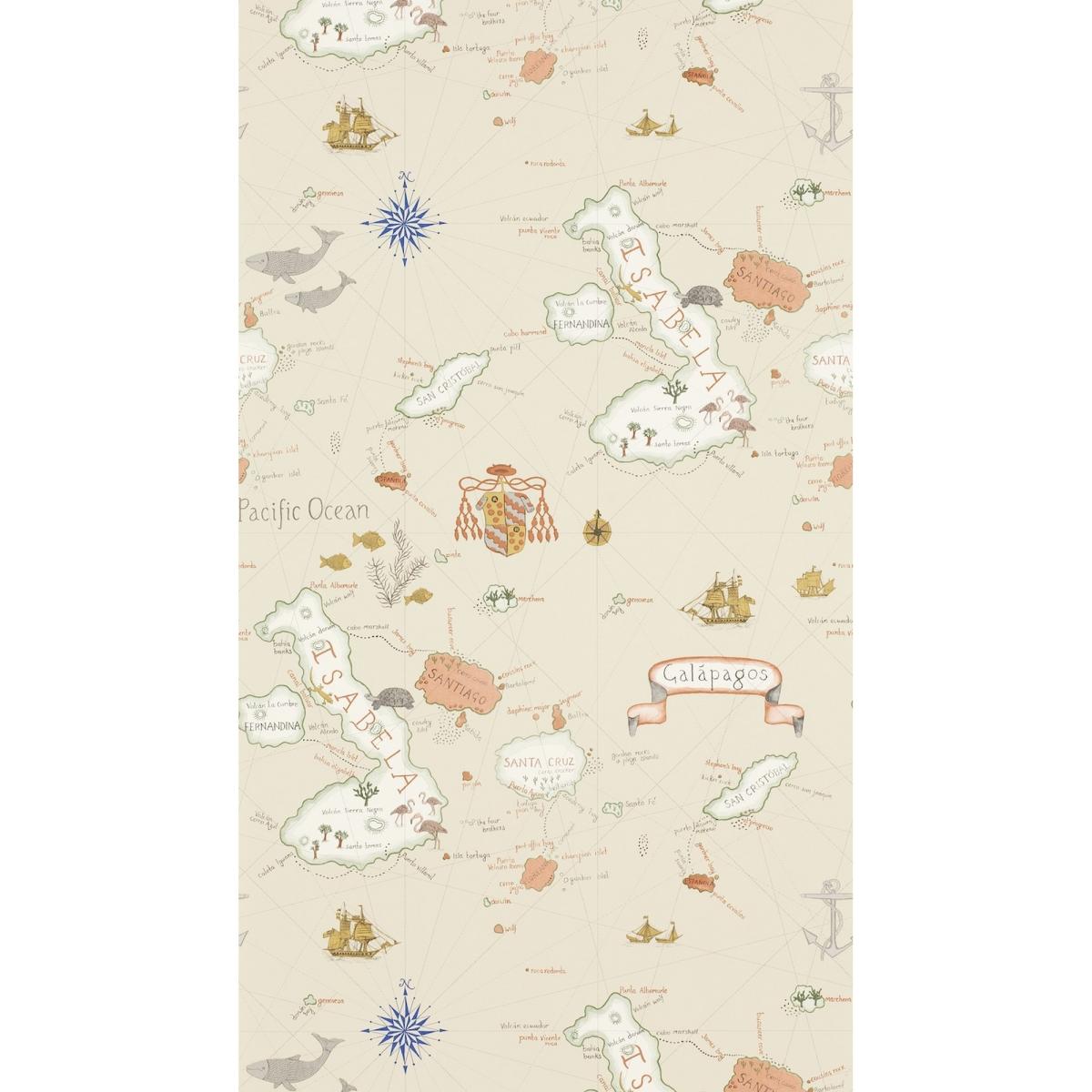 Galapagos Wallpaper 213362 by Sanderson in Parchment White&nbsp;Roll – image 4