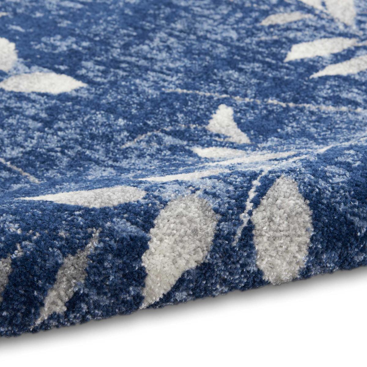 Calvin Klein Leaf Designer Rugs CK001 River Flow RFV03 in Blue Ivory 160x221cm – image 2