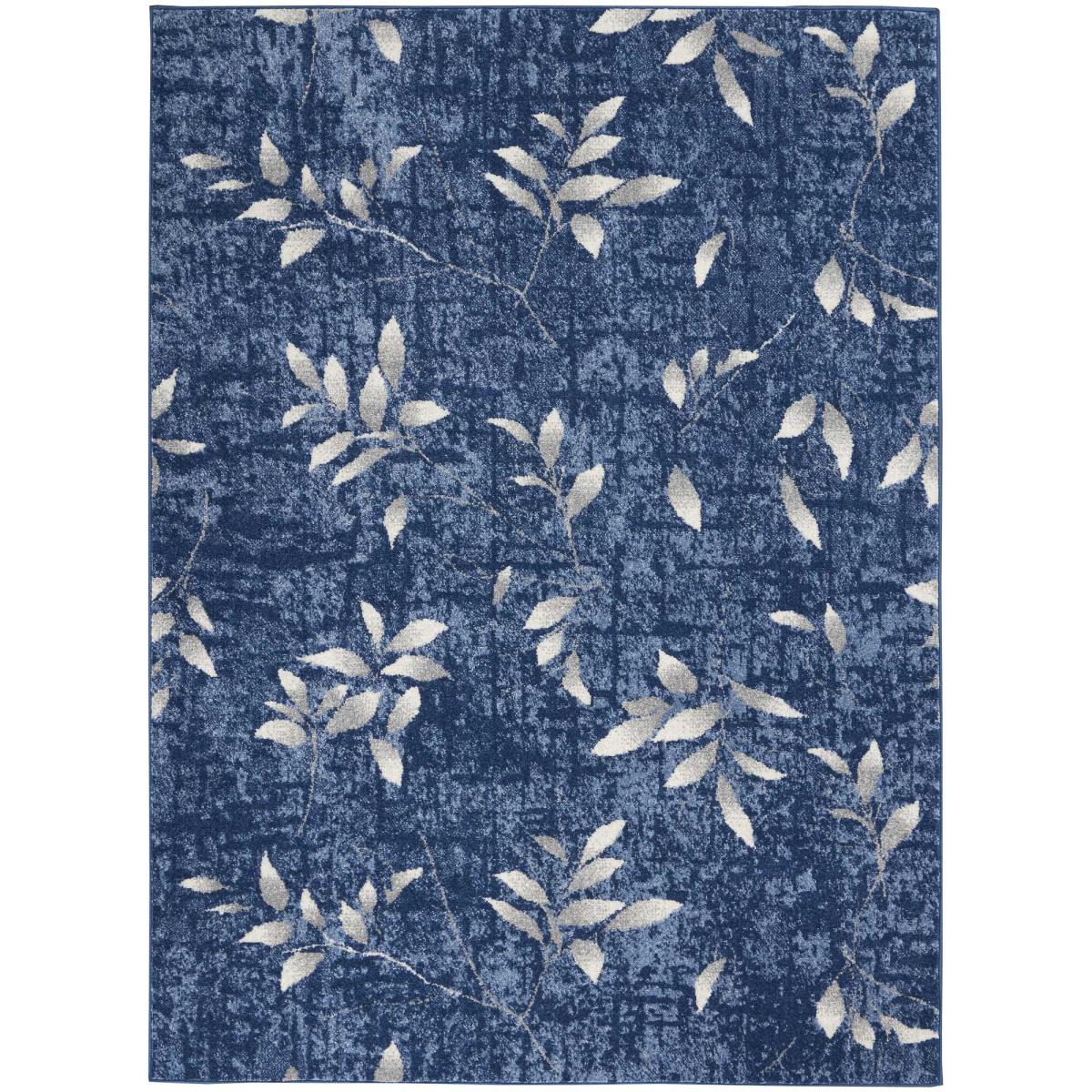 Calvin Klein Leaf Designer Rugs CK001 River Flow RFV03 in Blue Ivory 160x221cm – image 4