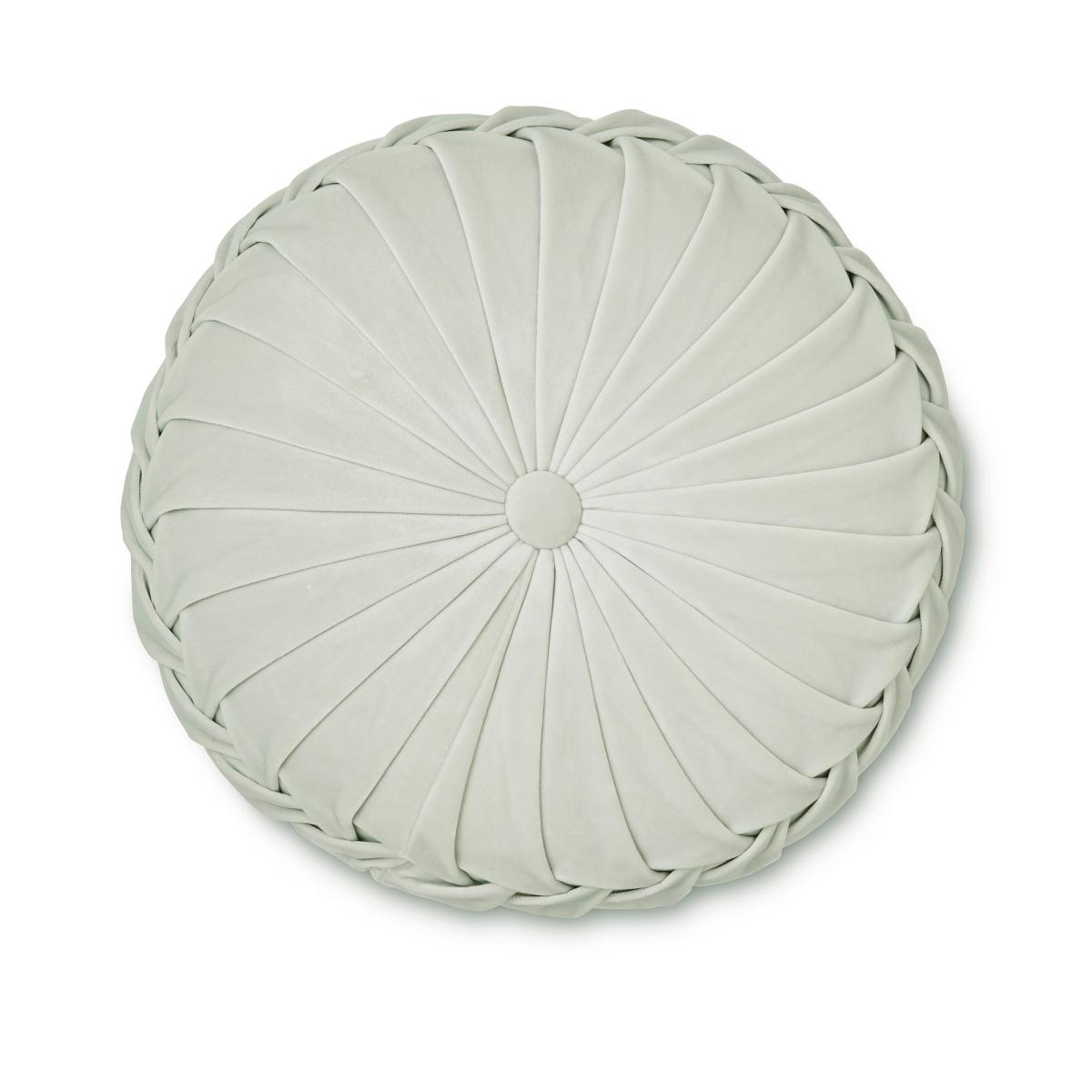 Rosanna Velvet Circle Cushion by Laura Ashley in Sage Green35x14cm – image 3