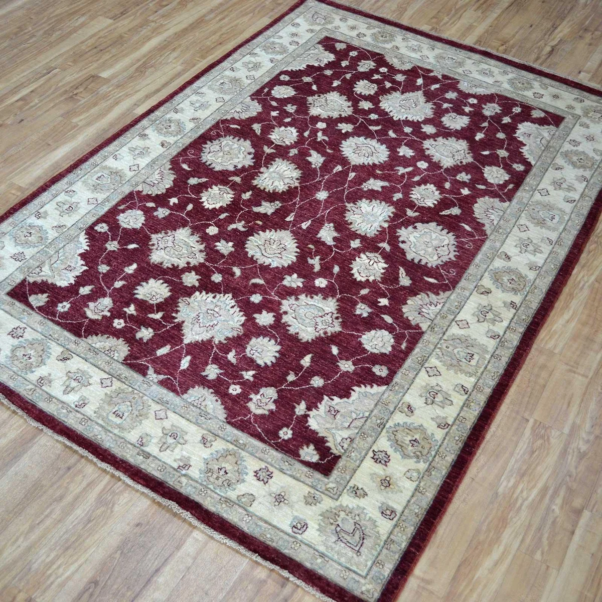 Razmak Ziegler Hand Knotted Wool Rug in Burgundy and Cream&nbsp;160x240cm – image 2