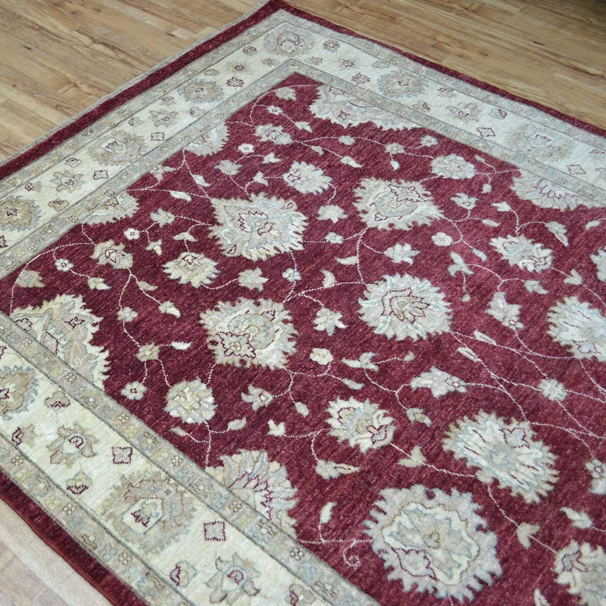 Razmak Ziegler Hand Knotted Wool Rug in Burgundy and Cream&nbsp;160x240cm – image 5