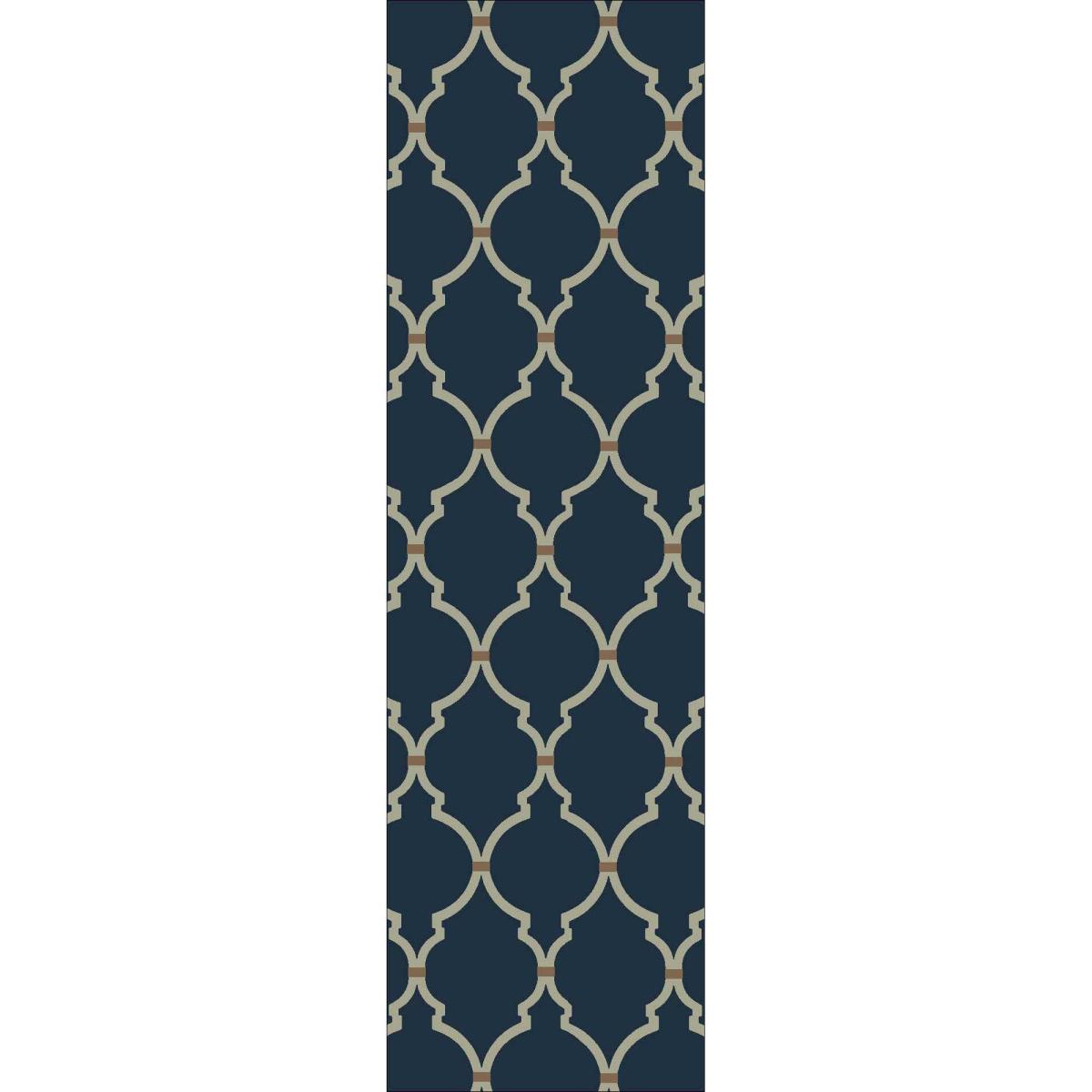 Empire Trellis Wool Runner Rugs in Indigo 45508 by Sanderson 67x230cm – image 5