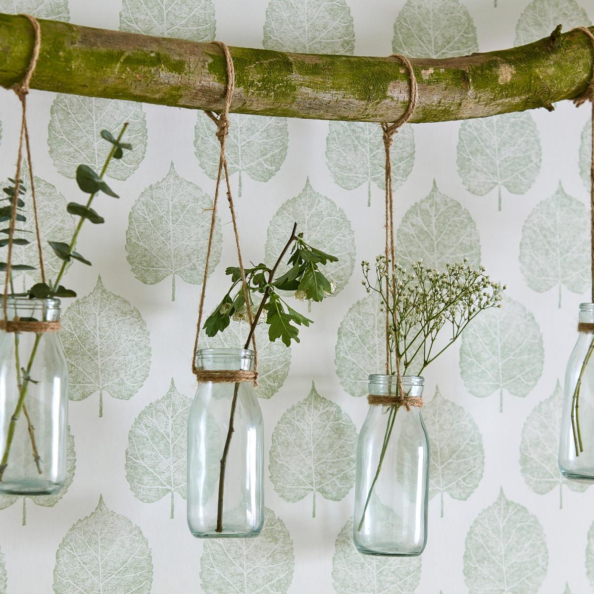 Lyme Leaf Wallpaper 216383 by Sanderson in Celadon Green&nbsp;Roll – image 2