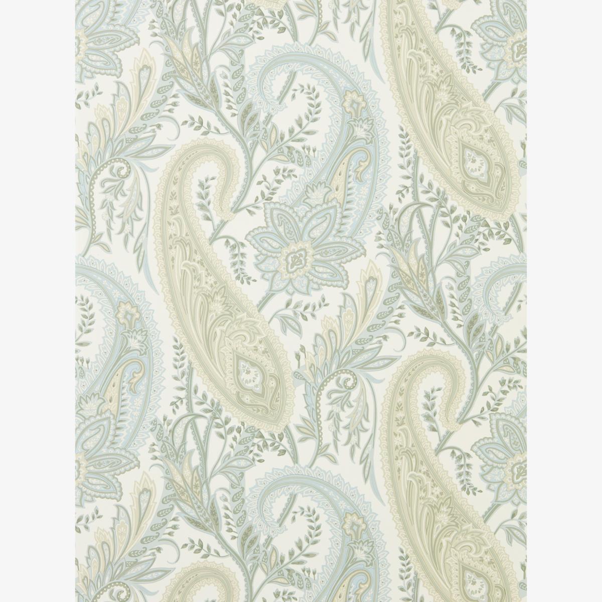 Cashmere Paisley Wallpaper 216321 by Sanderson in Duck Egg OpalRoll