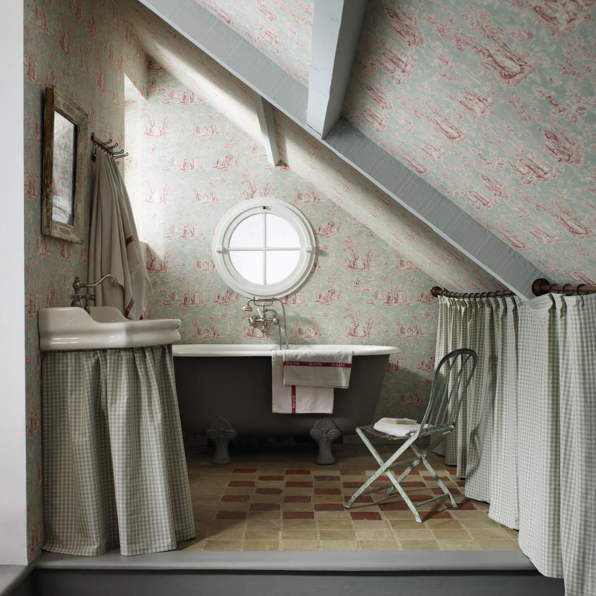 Josette Wallpaper 214063 by Sanderson in Rose SageRoll – image 1