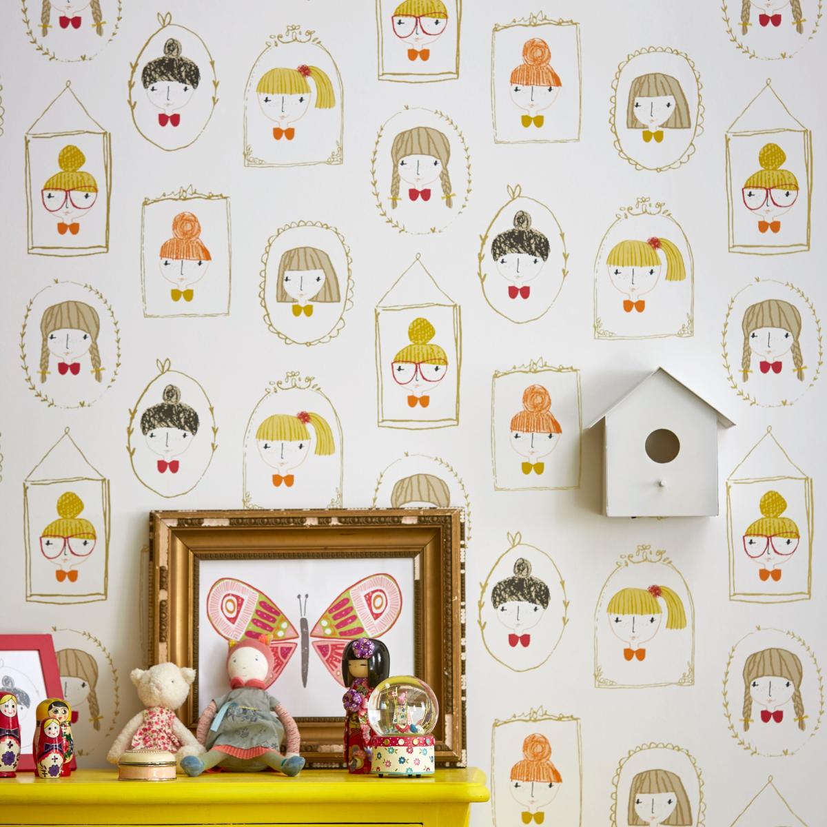 Hello Dolly Wallpaper 111266 by Scion in Sunshine Tangerine Postbox Roll – image 1