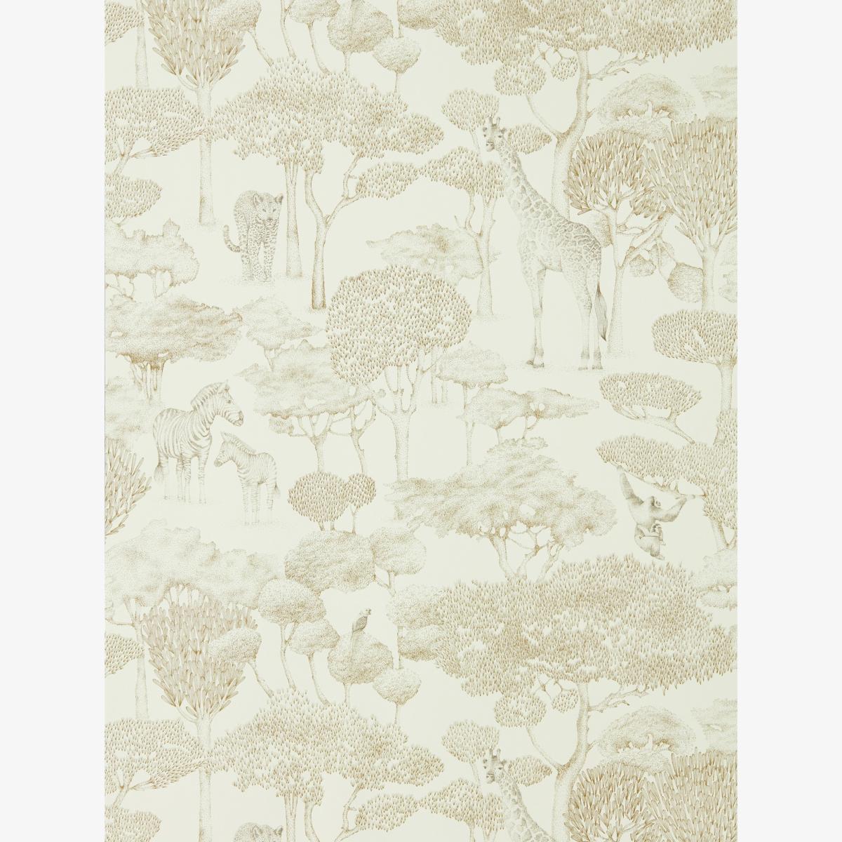 Shamwari Wallpaper 112244 by Harlequin in Chalk Gold Yellow Roll