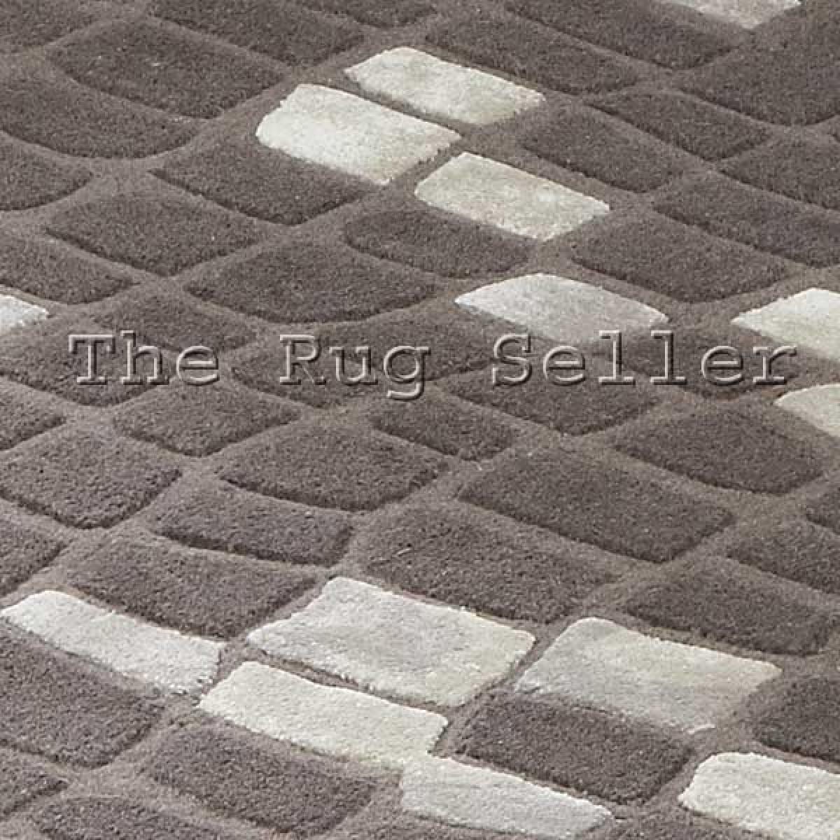 Unique Matrix Wool Rugs in Brown Beige&nbsp;90x150cm – image 3