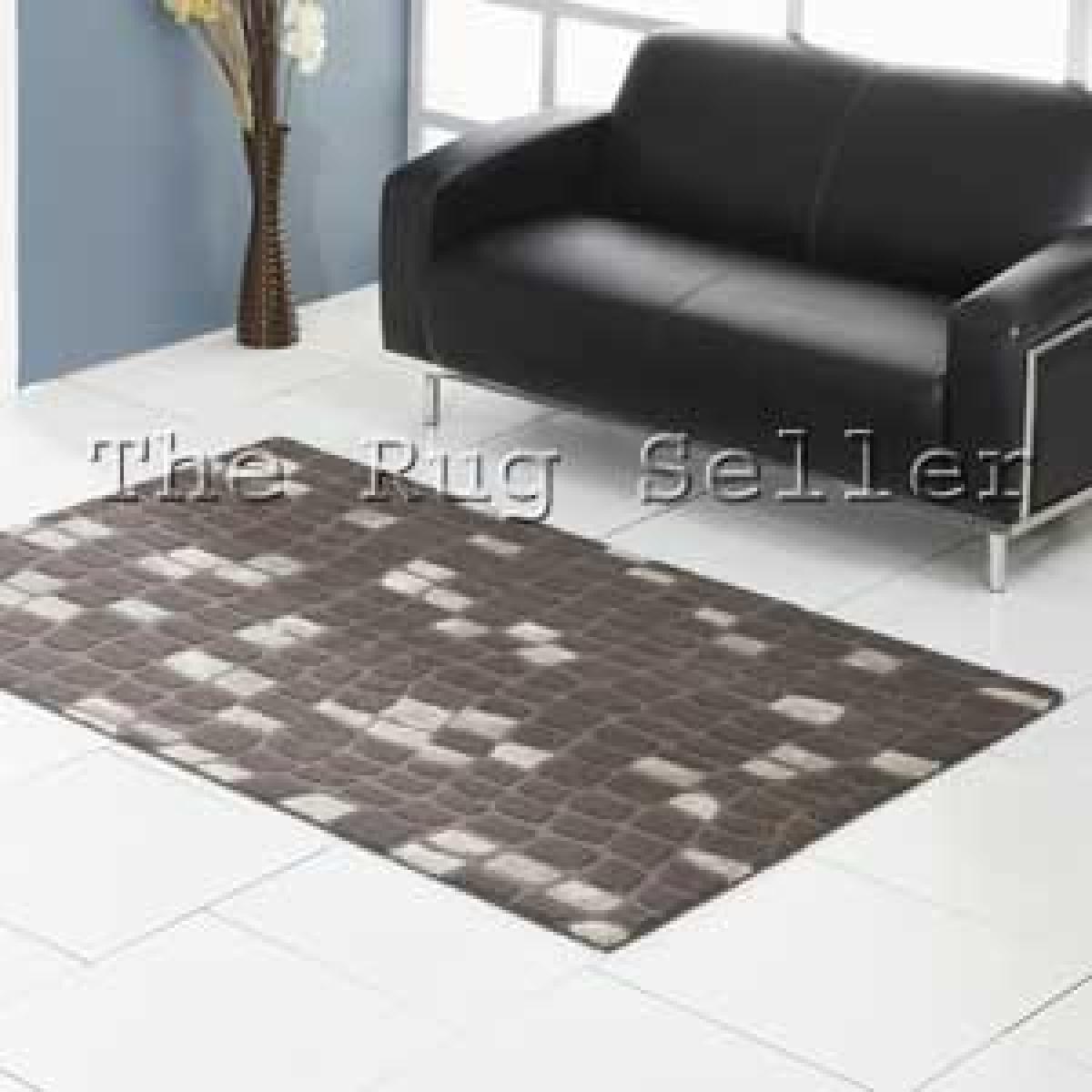 Unique Matrix Wool Rugs in Brown Beige&nbsp;90x150cm – image 4