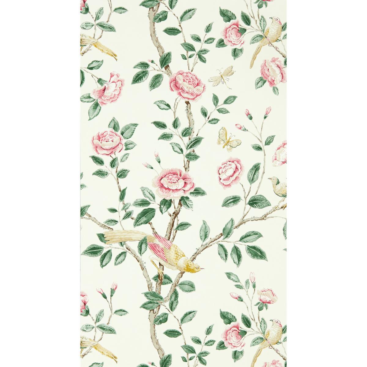 Andhara Floral Wallpaper 216795 by Sanderson in Rose Cream Roll – image 2