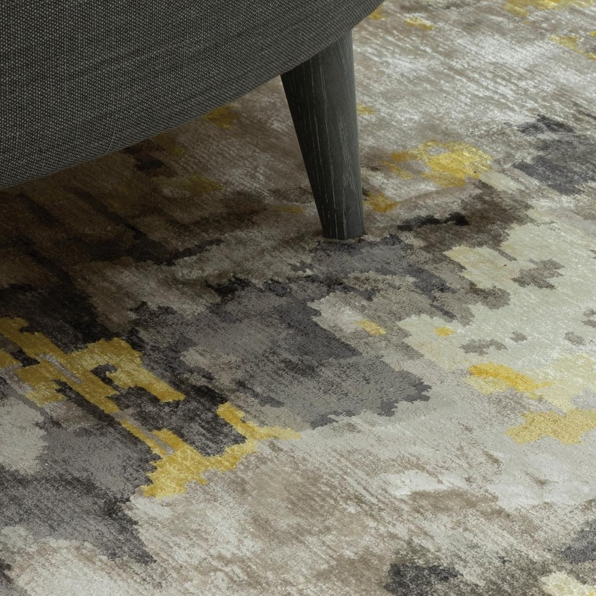 Meriel Bamboo Rugs in Citron Yellow by Designer William Yeoward 300x425cm – image 2