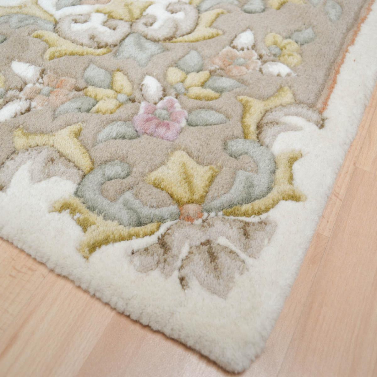 Jewel Traditional Wool Rugs in Ivory Beige – image 2