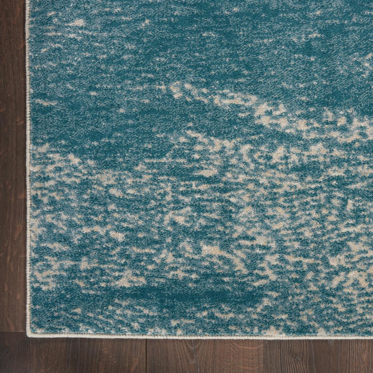 Maxell Abstract Runner Rugs MAE06 by Nourison in Ivory Teal67x230cm – image 2