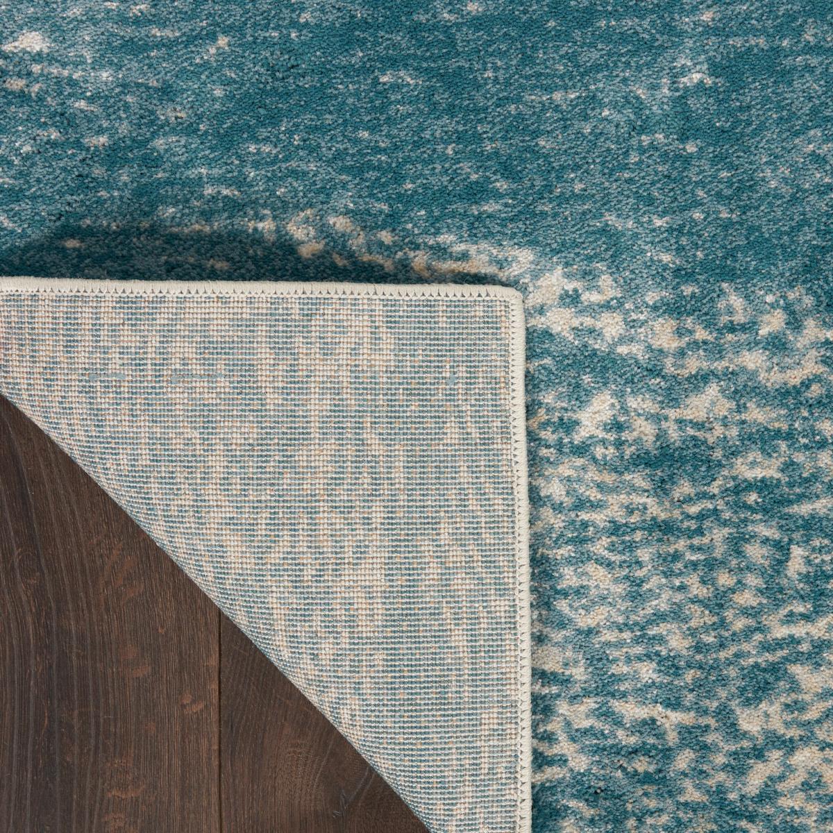 Maxell Abstract Runner Rugs MAE06 by Nourison in Ivory Teal67x230cm – image 3