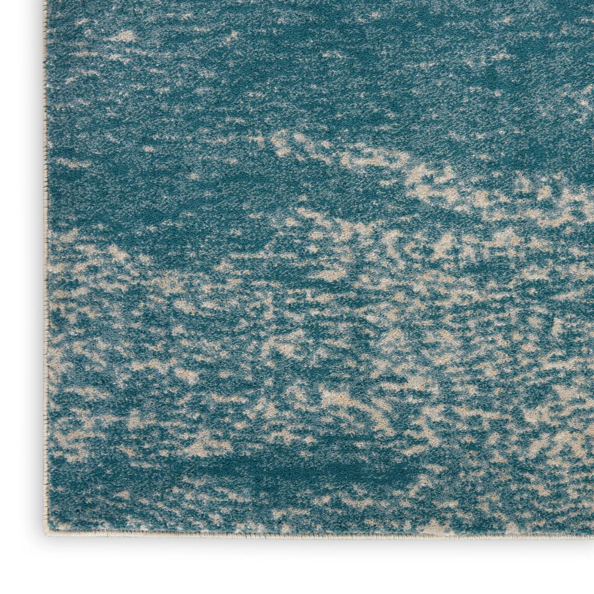 Maxell Abstract Runner Rugs MAE06 by Nourison in Ivory Teal67x230cm – image 4