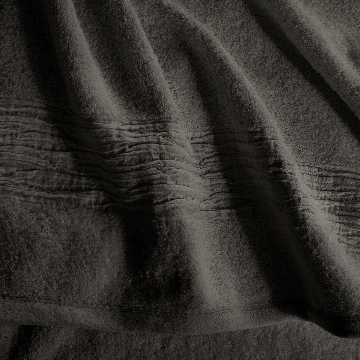 Lazy Linen Bathroom Cotton Towel in Charcoal Grey 50x90cm – image 2