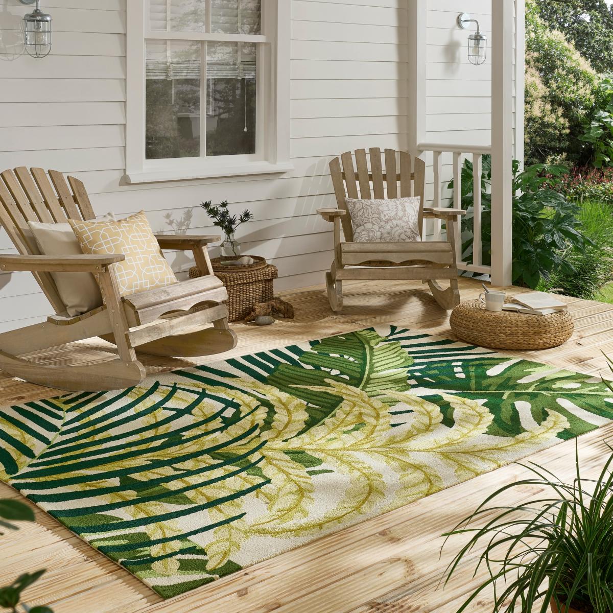Manila Indoor Outdoor Rugs 446407 by Sanderson in Artichoke – image 2
