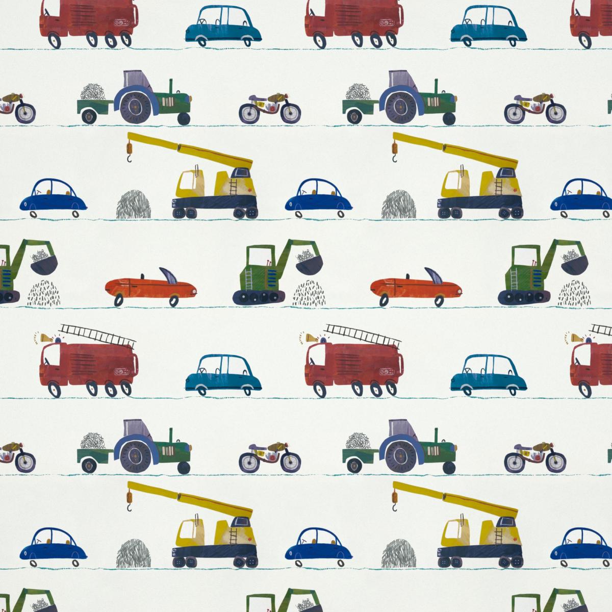 Just Keep Trucking Wallpaper 112643 by Harlequin in Tomato Marine Gecko Roll
