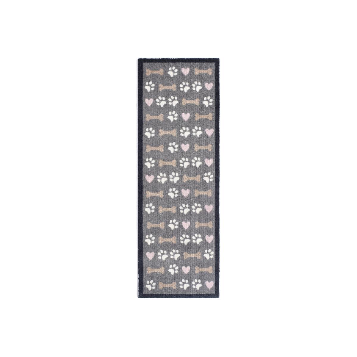 Howler & Scratch Hearts & Bones Pet Runner Mats 1 in Grey 50x150cm