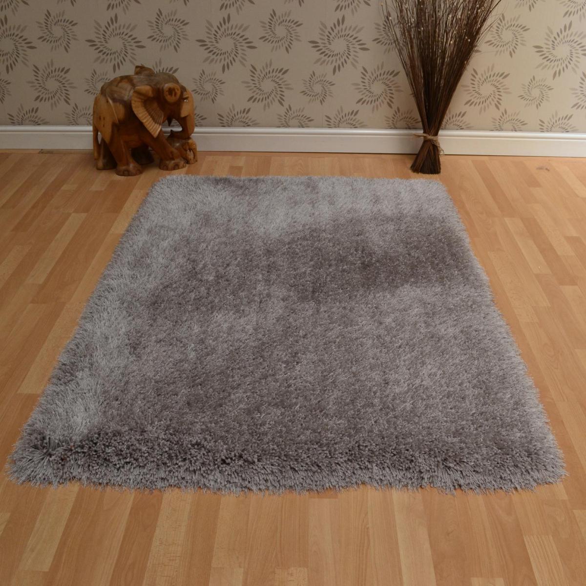 Cascade Shaggy Plain Rugs in Silver Grey&nbsp;160x230cm – image 5