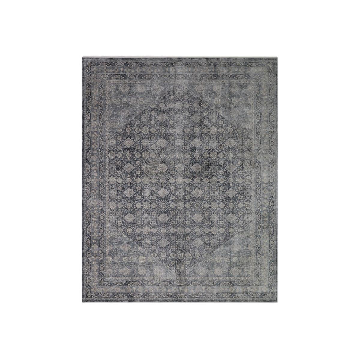 Heritage Bidjar Traditional Distressed Medallion Rug in Blue – image 1