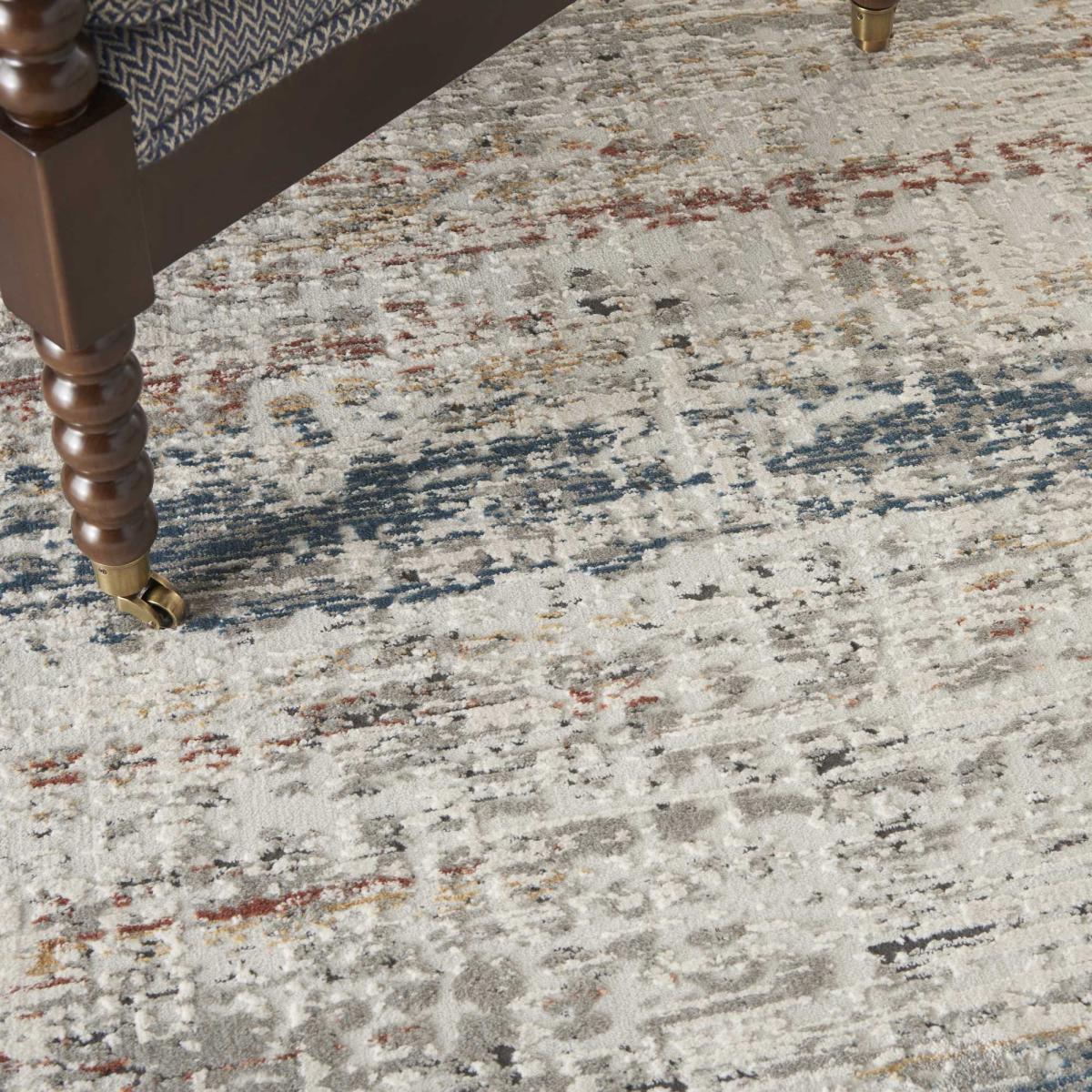 Rustic Textures RUS14 Abstract Rugs in Grey Multicolour&nbsp;240x320cm – image 2