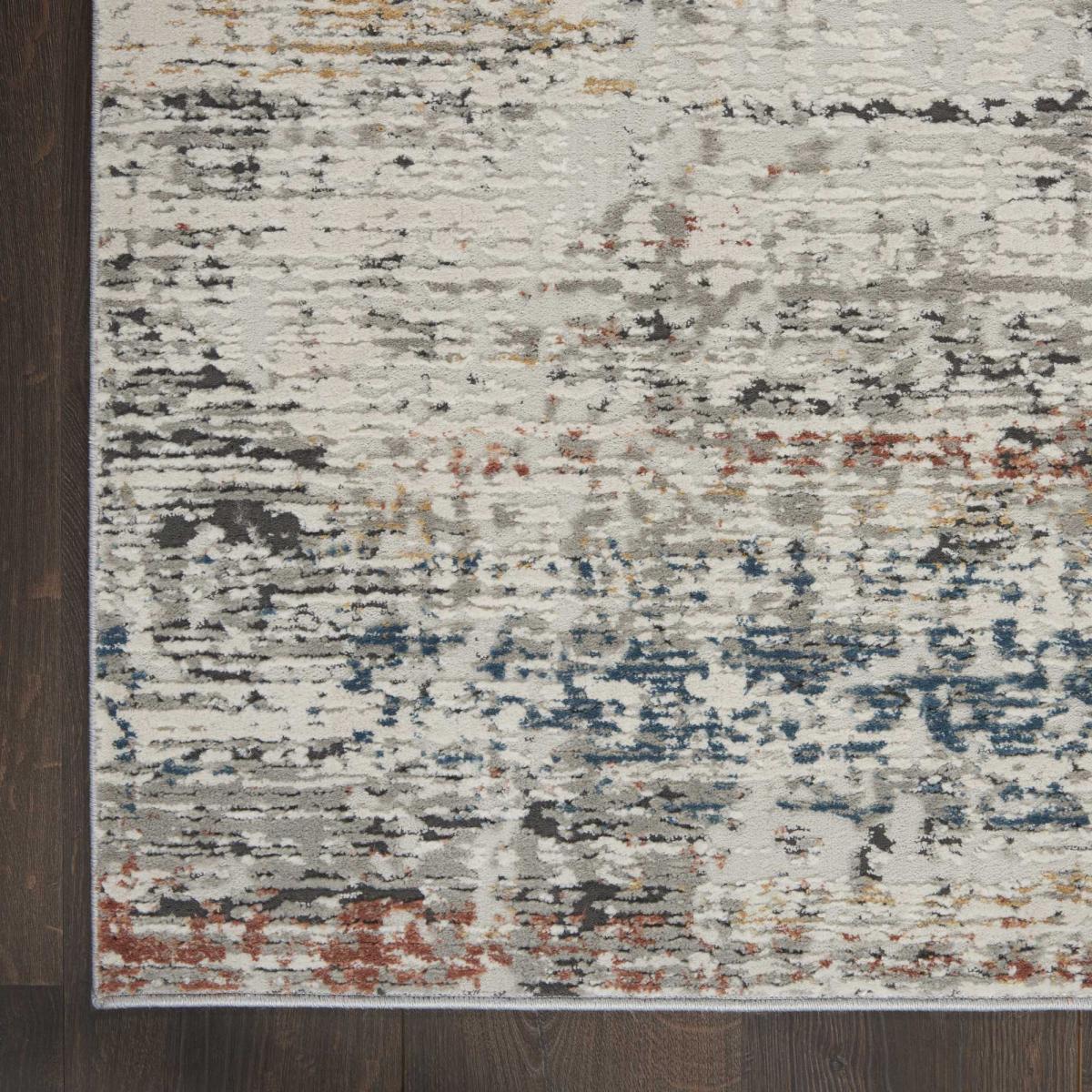 Rustic Textures RUS14 Abstract Rugs in Grey Multicolour&nbsp;240x320cm – image 3