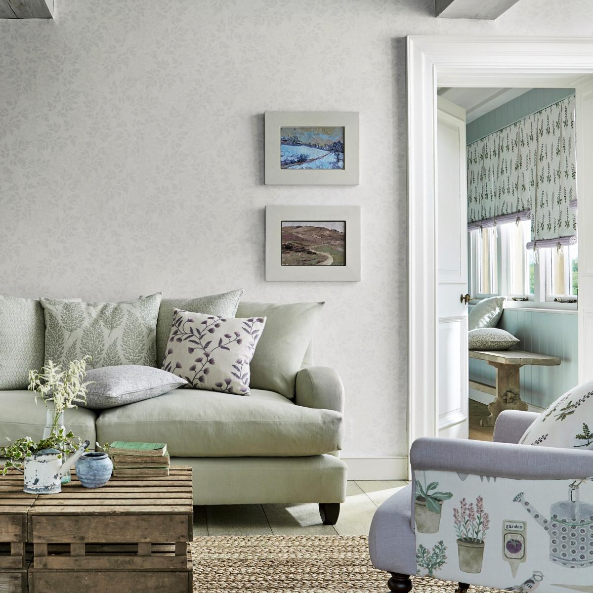 Spring Leaves Wallpaper 216373 by Sanderson in Dove Grey Roll – image 2