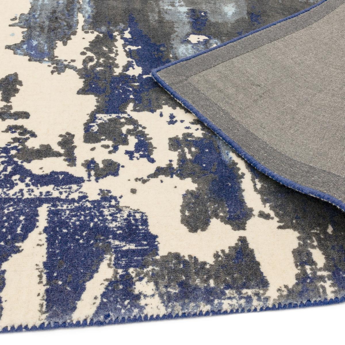 Saturn Abstract Wool Rugs in Blue&nbsp;160x230cm – image 3