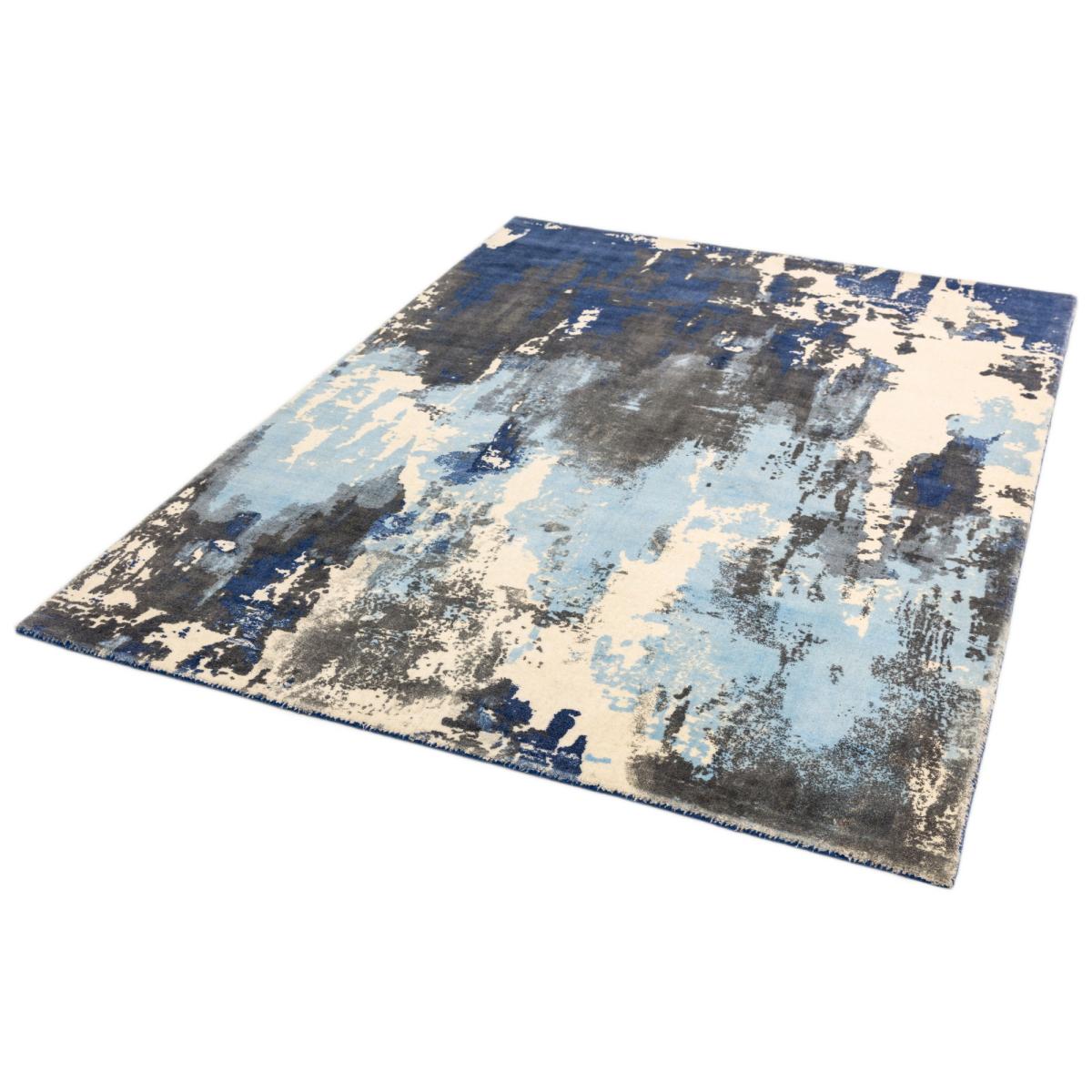 Saturn Abstract Wool Rugs in Blue&nbsp;160x230cm – image 5
