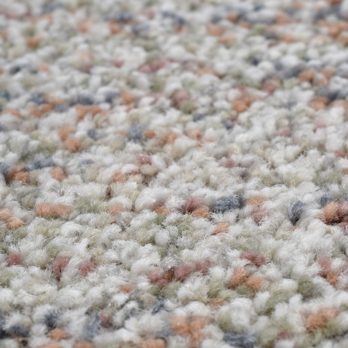 Mehari 23252 6464 Speckled Shaggy Circle Rugs in Cream – image 2