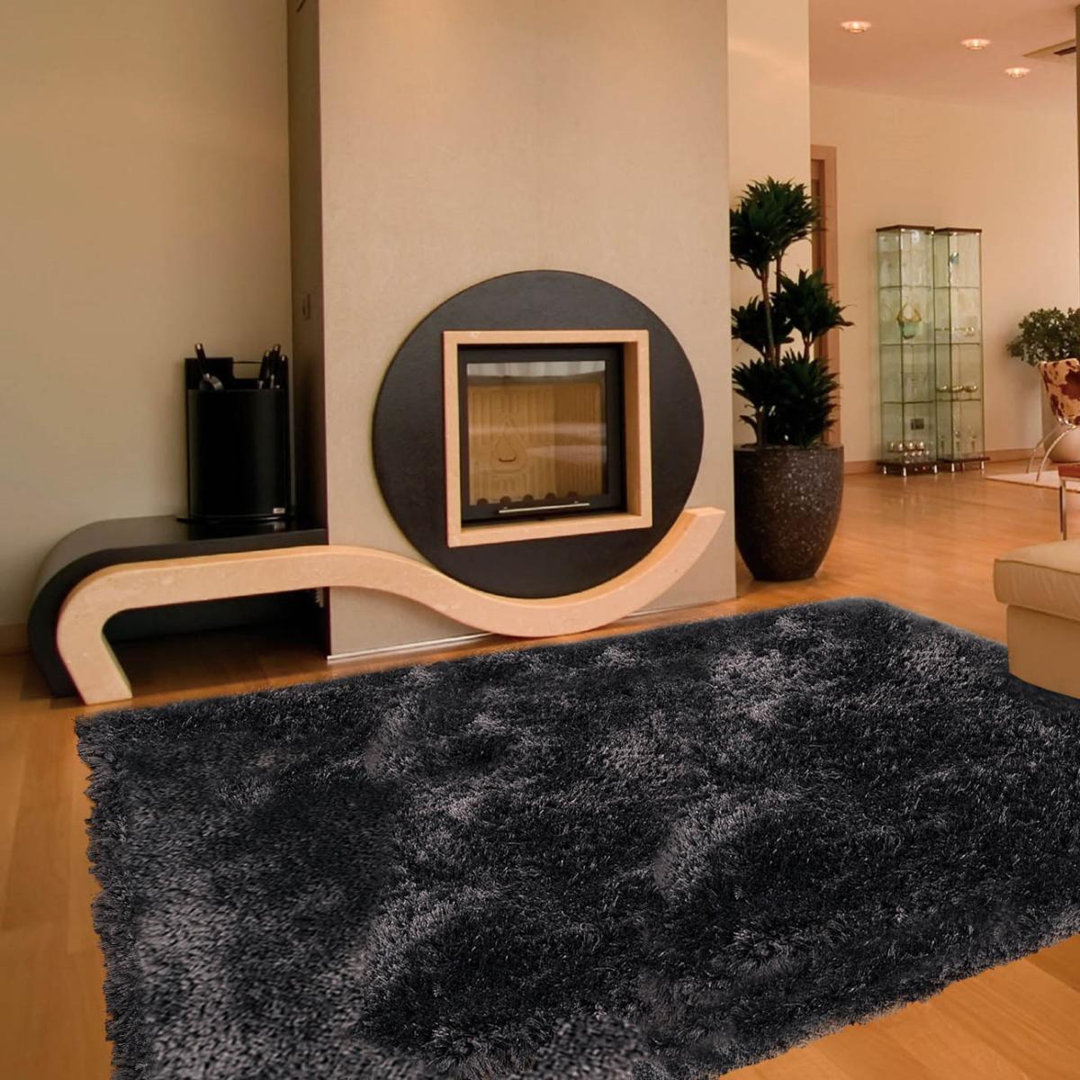 Revival Shaggy Rugs in Anthracite – image 1
