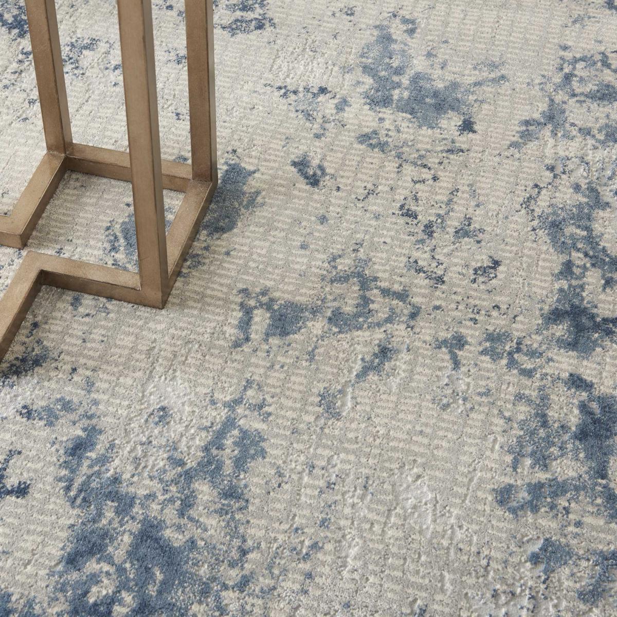 Rustic Textures RUS16 Abstract Rugs in Grey Blue – image 2