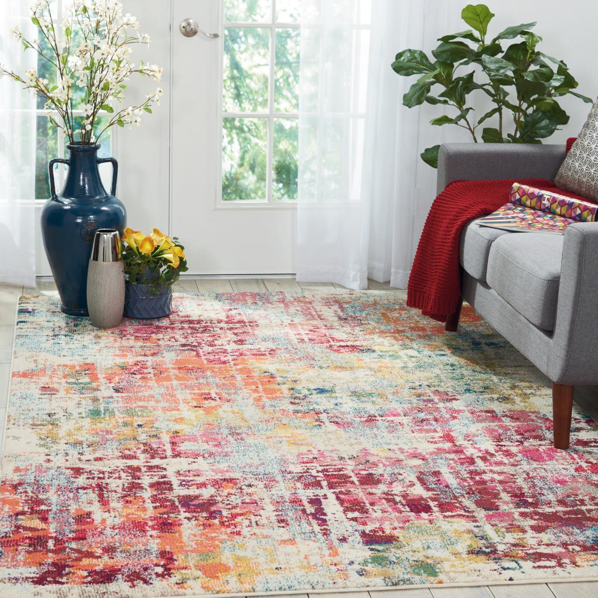 Celestial Modern Abstarct Rugs CES13 PNMTC by Nourison 221x160cm – image 1