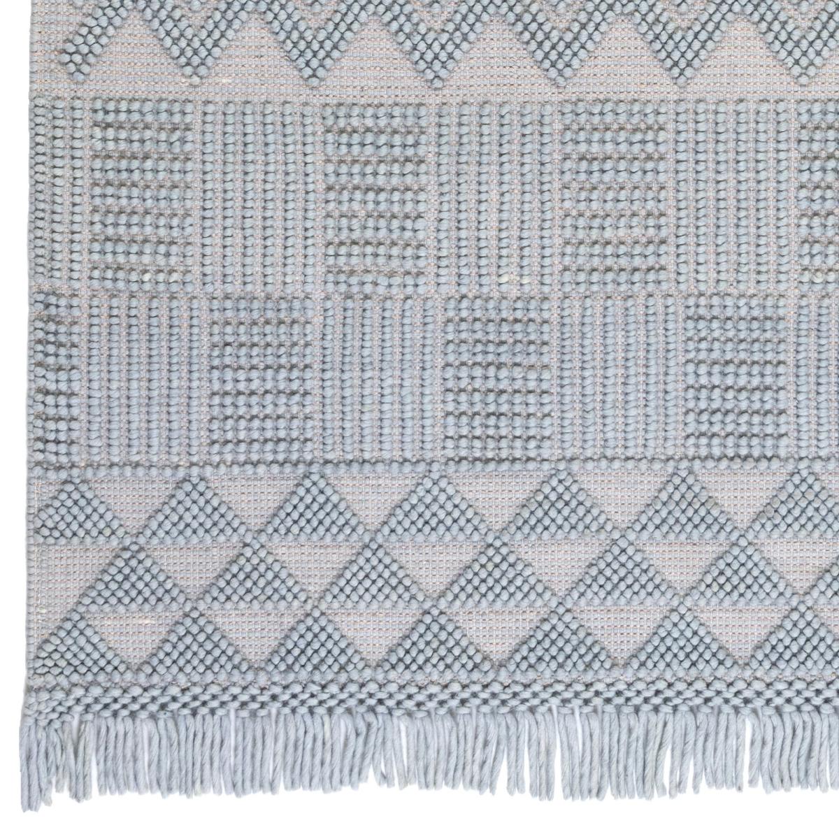 ANYA01 Boho Geometric Zig Zag Rug in Duck Egg Blue&nbsp;160x220cm – image 2
