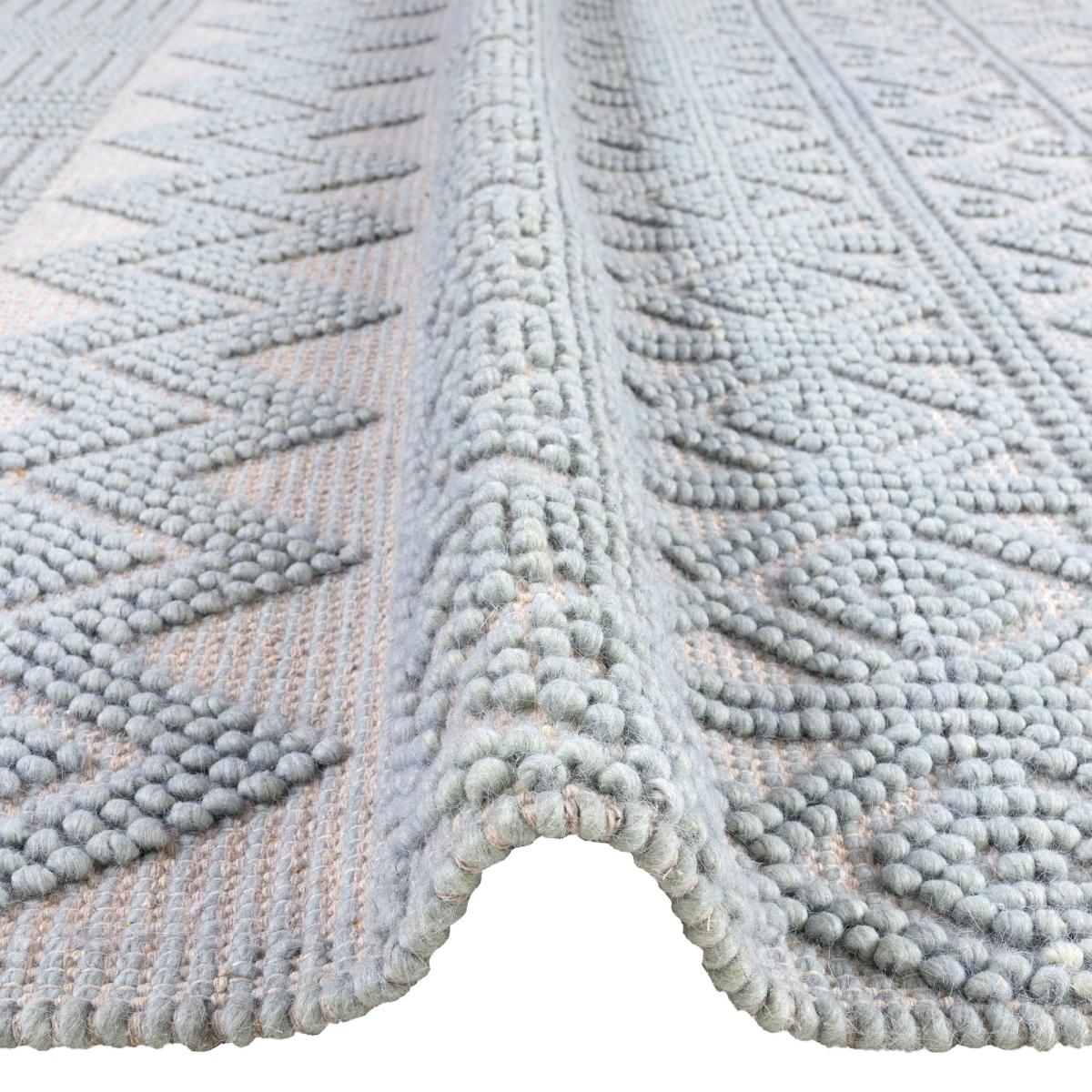 ANYA01 Boho Geometric Zig Zag Rug in Duck Egg Blue&nbsp;160x220cm – image 3